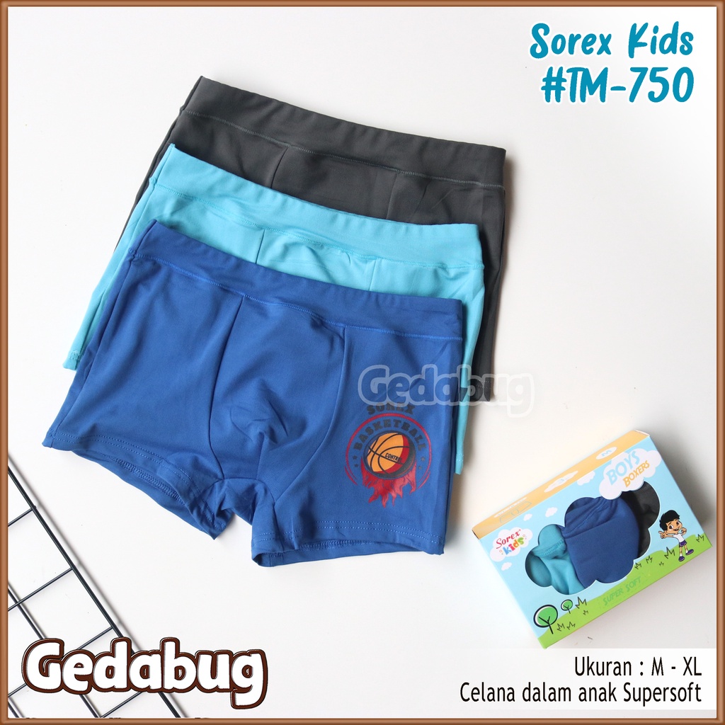 CD Boxer Anak Sorex TM-750 | Celana dalam anak motif Boy | Gedabug