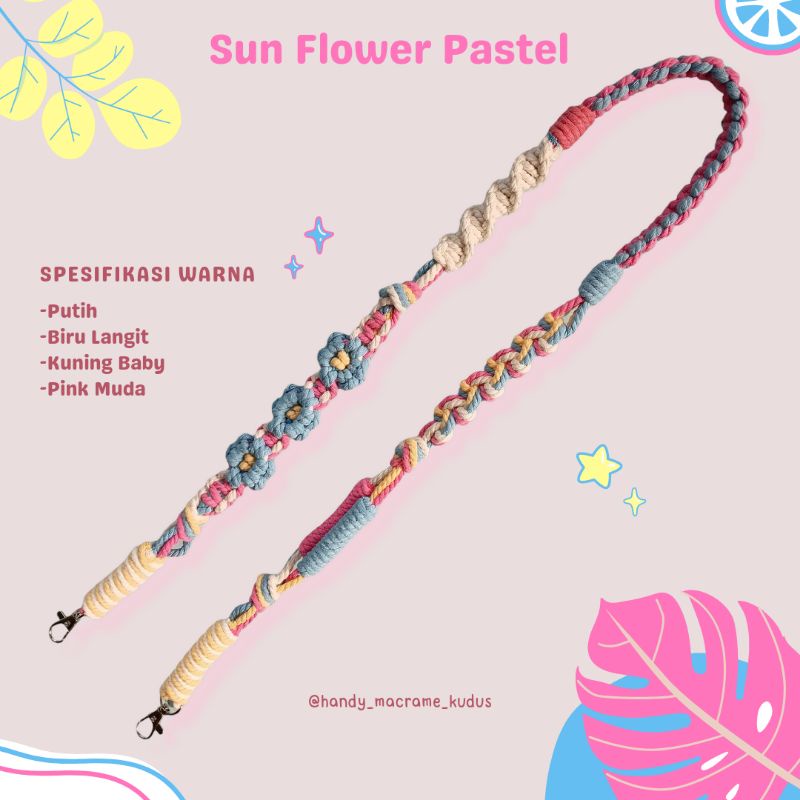 Strap Bag Macrame Sun Flower AesthetiCraft | Sling Bag