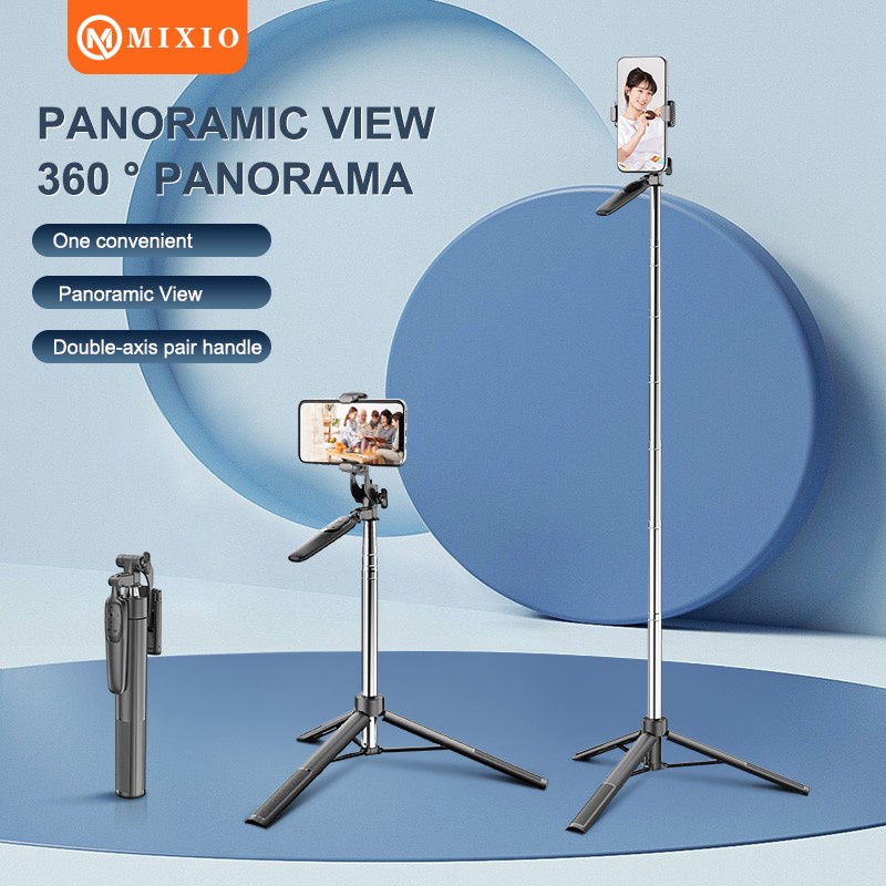 MIXIO A36 - Tongsis Bluetooth Selfie Stick Tripod with Remote 160CM