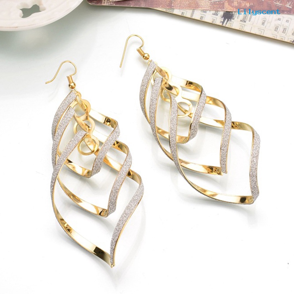 [LS] Anting Sequin Liontin Telinga Fashion Bahan Metal Ramah Kulit Untuk Pacaran