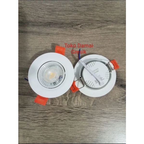 Downlight Led COB inbow 5w / 6w bisa rotary/gerak. 220v. Led panel inbow tanam plavon