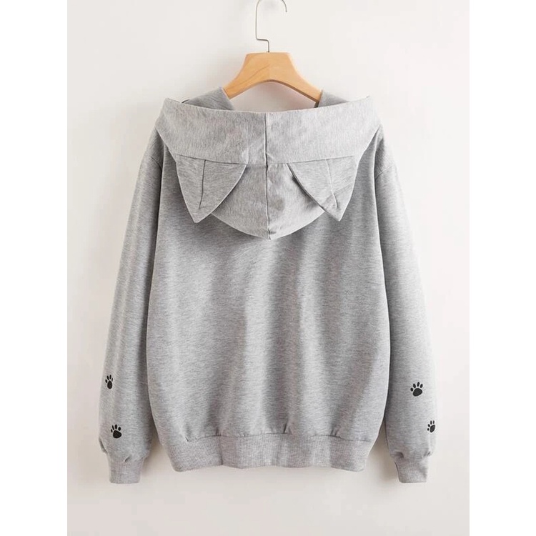 Hoodie Cat Bear Daily Walk Korean Style | Dhea Fashion