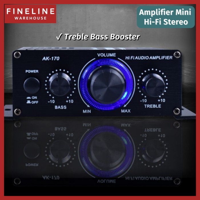 Ampli Ampli Mini Power Amplifier Speaker Aktif Stereo Mobil Hi-Fi 20W