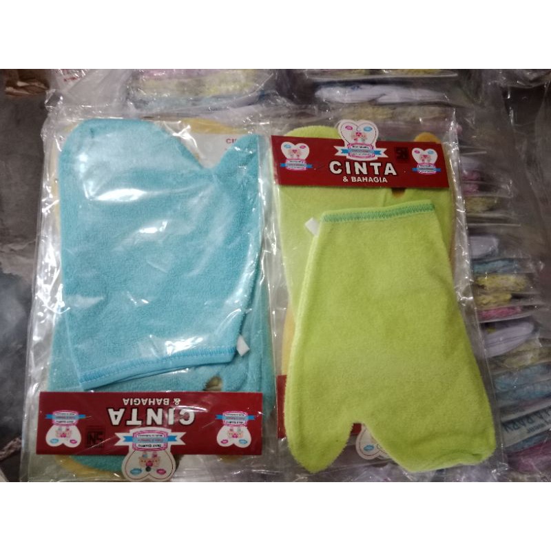 3 pcs Waslap Tangan cinta