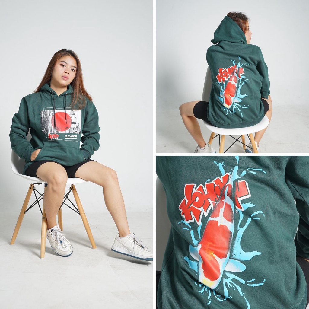 Sweater Hoodie Jumper Aftrcld Kohaku Pria Green Wanita Switer Cowok Premium Distro