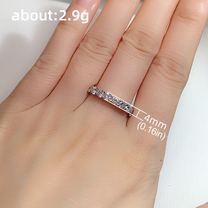 Mempesona Cubic Zirconia Rings Tunangan Jari Aksesoris Untuk Wanita Kualitas Tinggi Warna Perak Band Baru Fashion Perhiasan