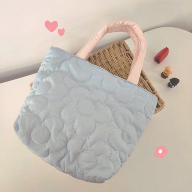 LITTLE MOLLY | Premium Puff Korean Hand Bag/Mini Tote Bag Pastel Color/Tas Mukenah Warna Soft /Elora