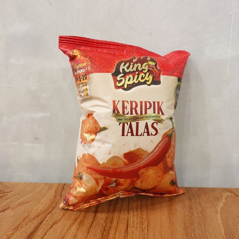 King Spicy - Keripik Talas Kualitas Premium Tanpa Bahan Pengawet 100 g