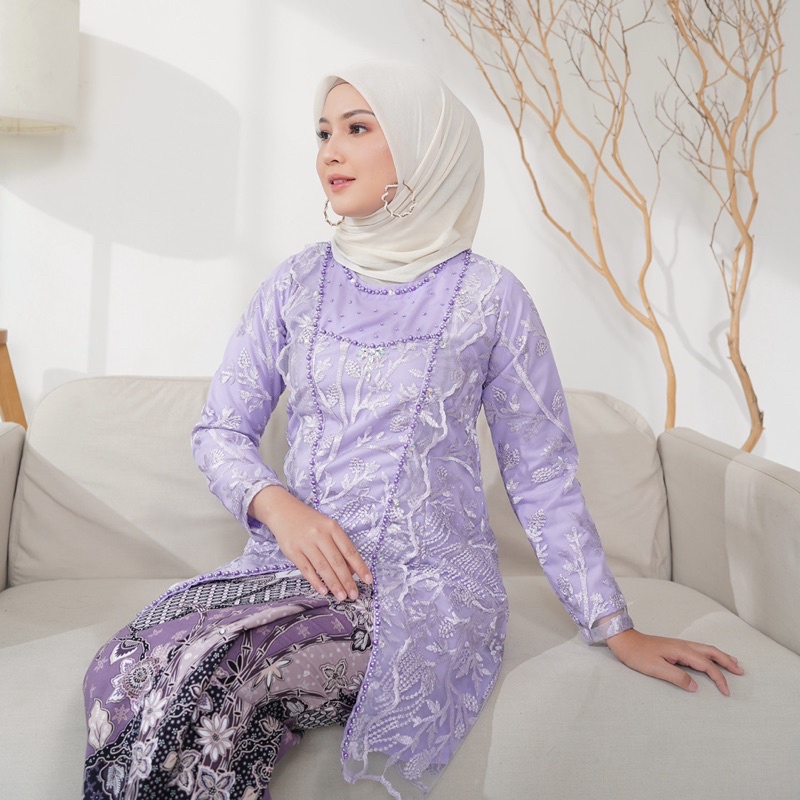 Kebaya wisuda hijab/ Kutubaru Modern berpayet /Seragam Bridesmaids