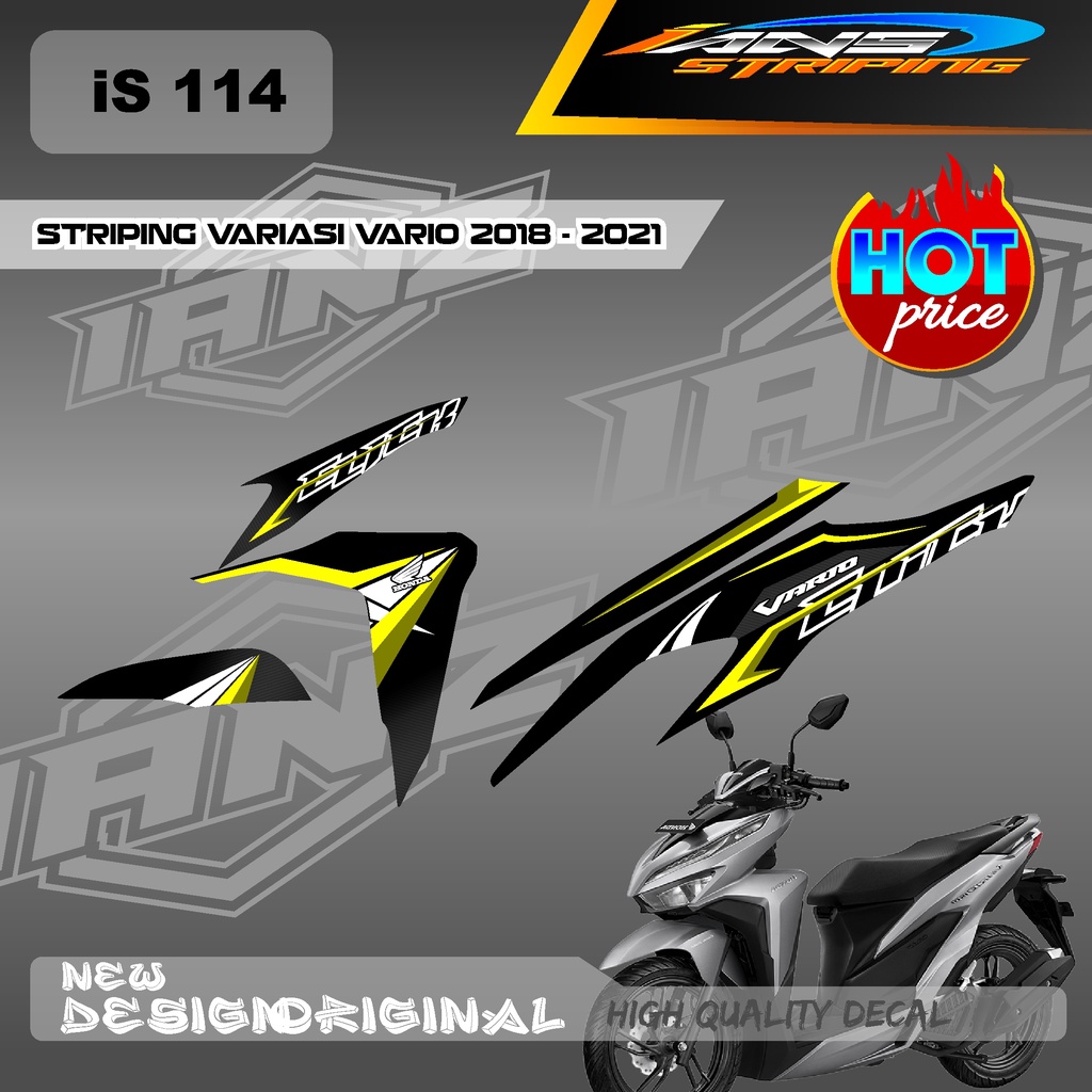 NEW DECAL STRIPING VARIO Led Vario 150 MOTIF GRAFIK RACING BAHAN HOLOGRAM / NON HOLOGRAM IS114