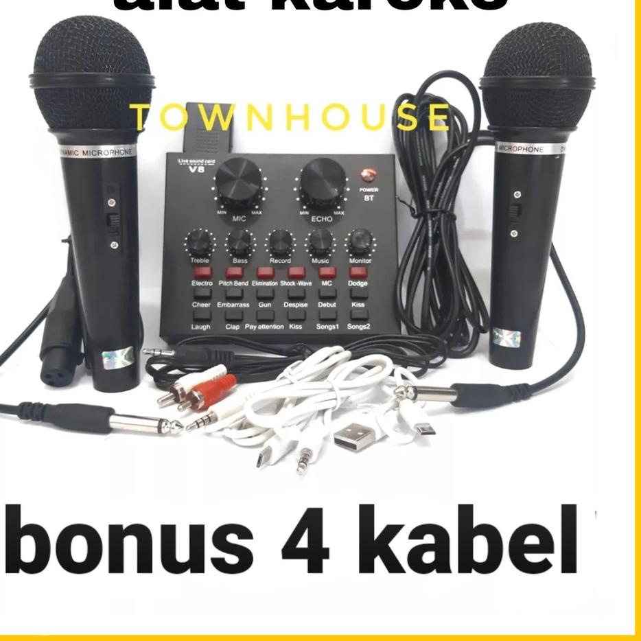 Depan1 karaoke mixer karaoke Soundcard Broadcast Microphone - V8 V8 SoundCard Bluetooth mixerr dan2 