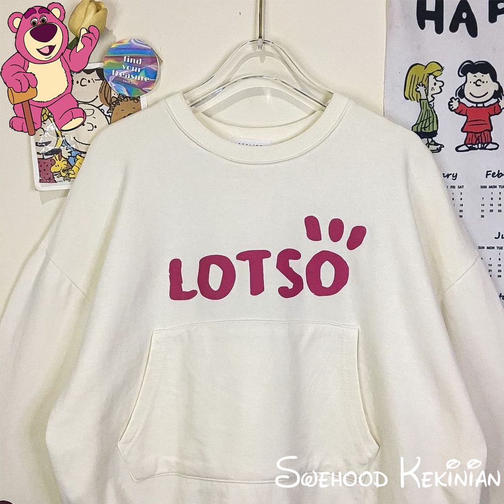 LOTSO SERUT SEMI CROP Sweater Crewneck Sweatshirt Kpop Wanita Kekinian Oversize Fashion Outfit Ootd Korean Style Sweter Crewnek Switter Cewe Krunek Perempuan Sweeter Viral Remaja Korea Atasan Cewek Premium LD 110 - PB 45 Bahan Fleece Tebal