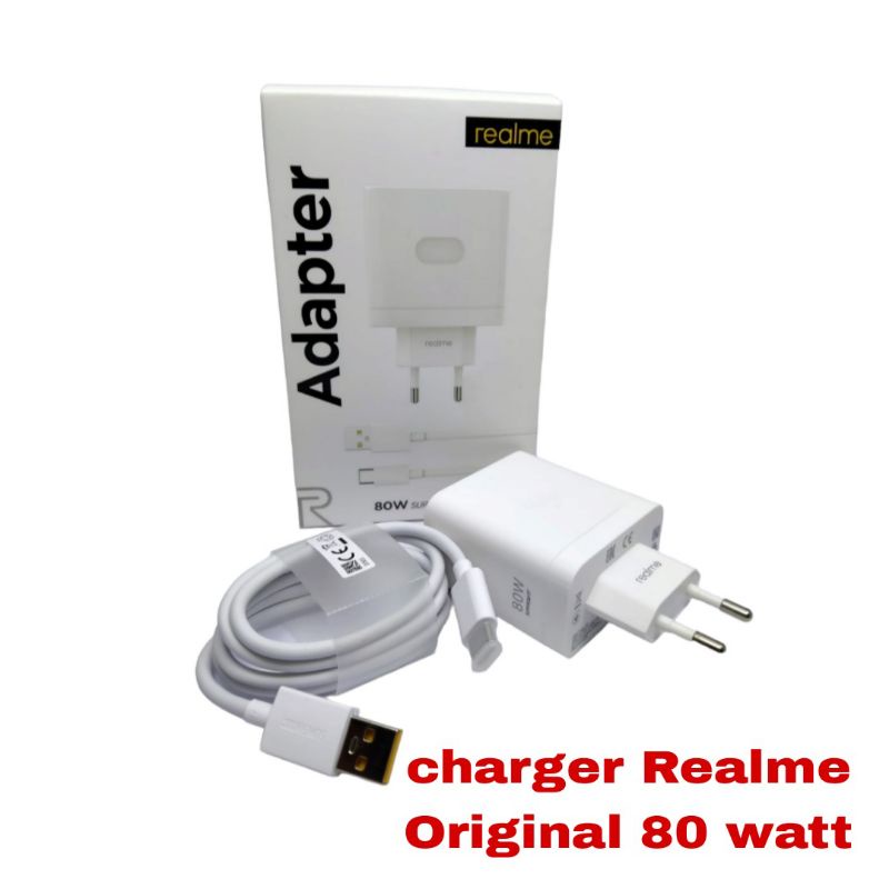 Charger Realme Super VOOC Original 100% 20Watt/30Watt/33Watt/50Watt/65Watt/80Watt USB  Tipe C