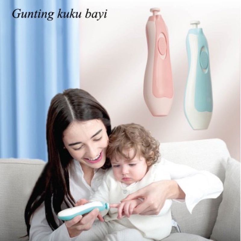 (SerbaSerbi)Gunting Kuku Bayi Elektrik Grinding Baby Nail Trimmer Manicure Pedicure Set Bayi