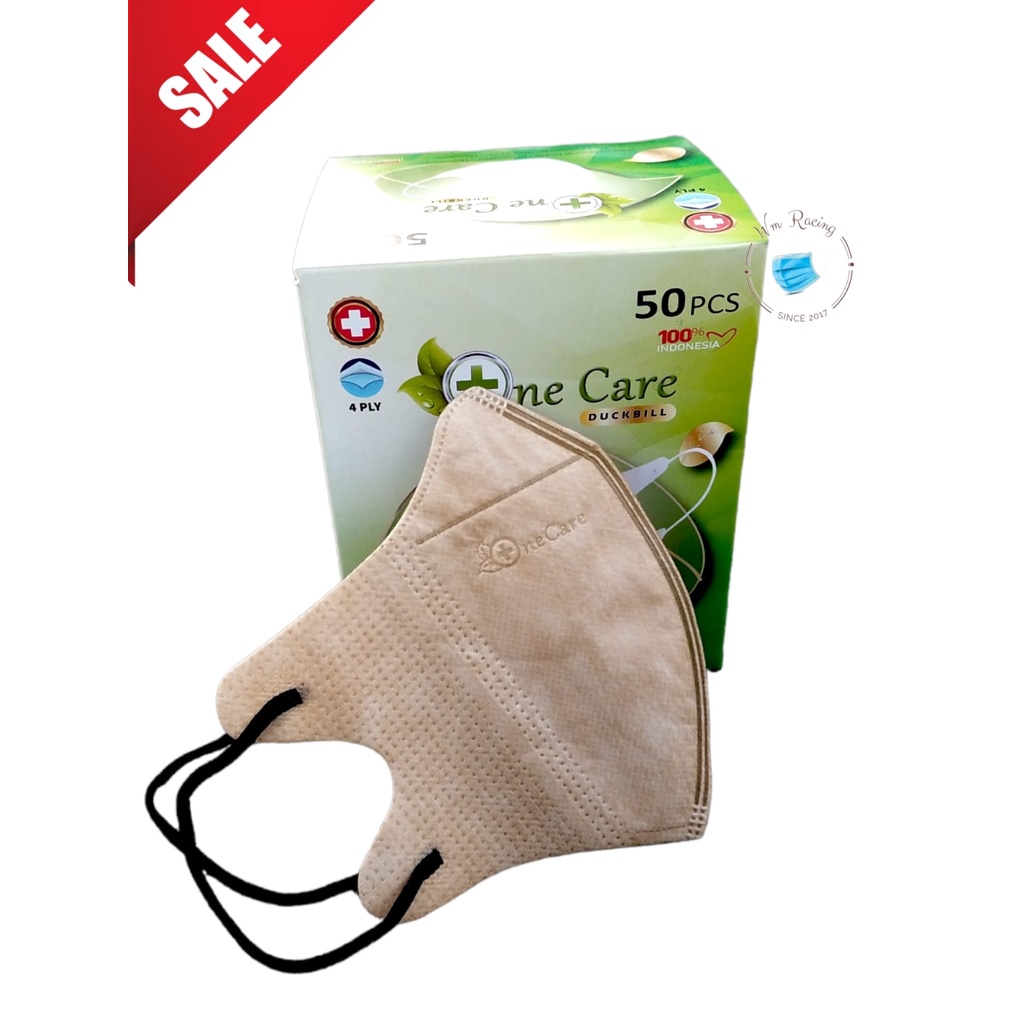 Masker Duckbill NeCare 4ply Masker Dewasa NeCare Earloop Kualitas Premium 50pcs