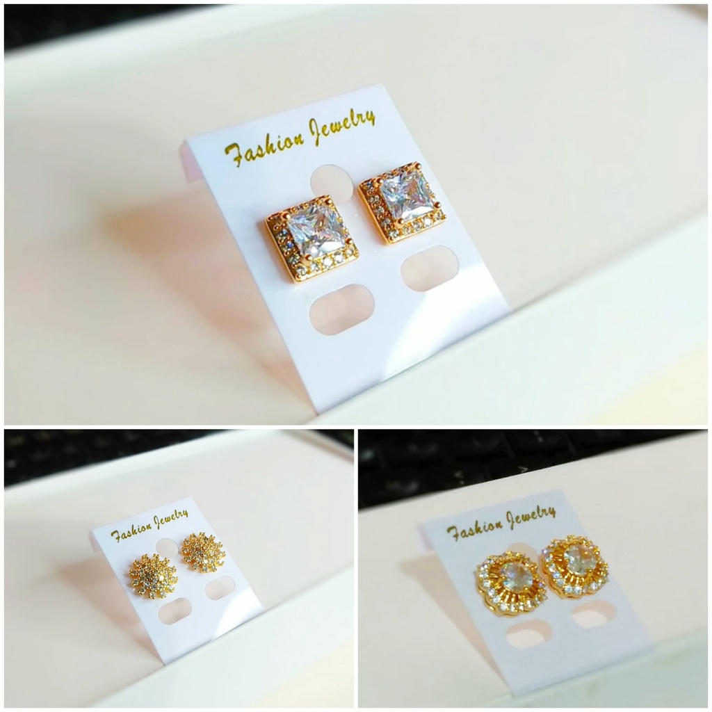 AV404 Grosir Anting Tusuk Premium Anting Permata Dewasa