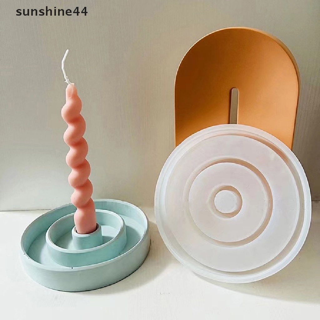 Sunshine Holder Tray Cetakan Lingkaran Silikon DIY Membuat Perhiasan Display Tray Mold.