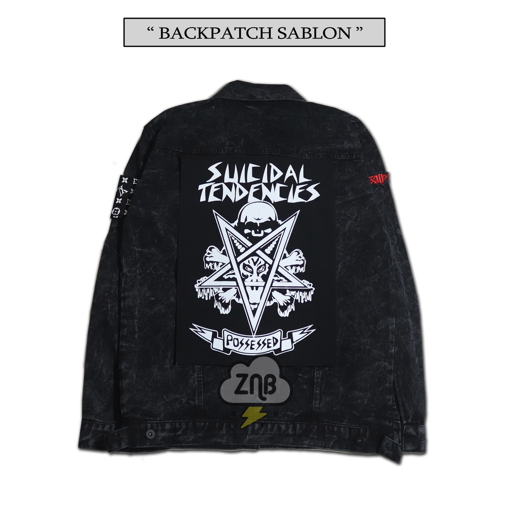 Backpatch Sablon Ukuran Besar Patch Punggung Jahit Musik Suicidal