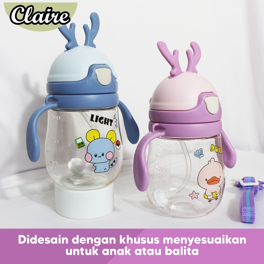 BOTOL TANDUK DUA TANGAN / BOTOL MINUM ANAK / BOTOL MINUM BAYI 370ML