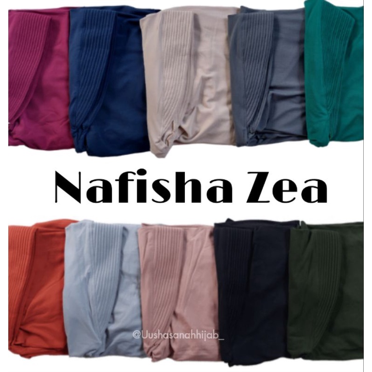 (Ori Nafisha)  ZEA •hijab instan jersey super•kerudung instan jumbo