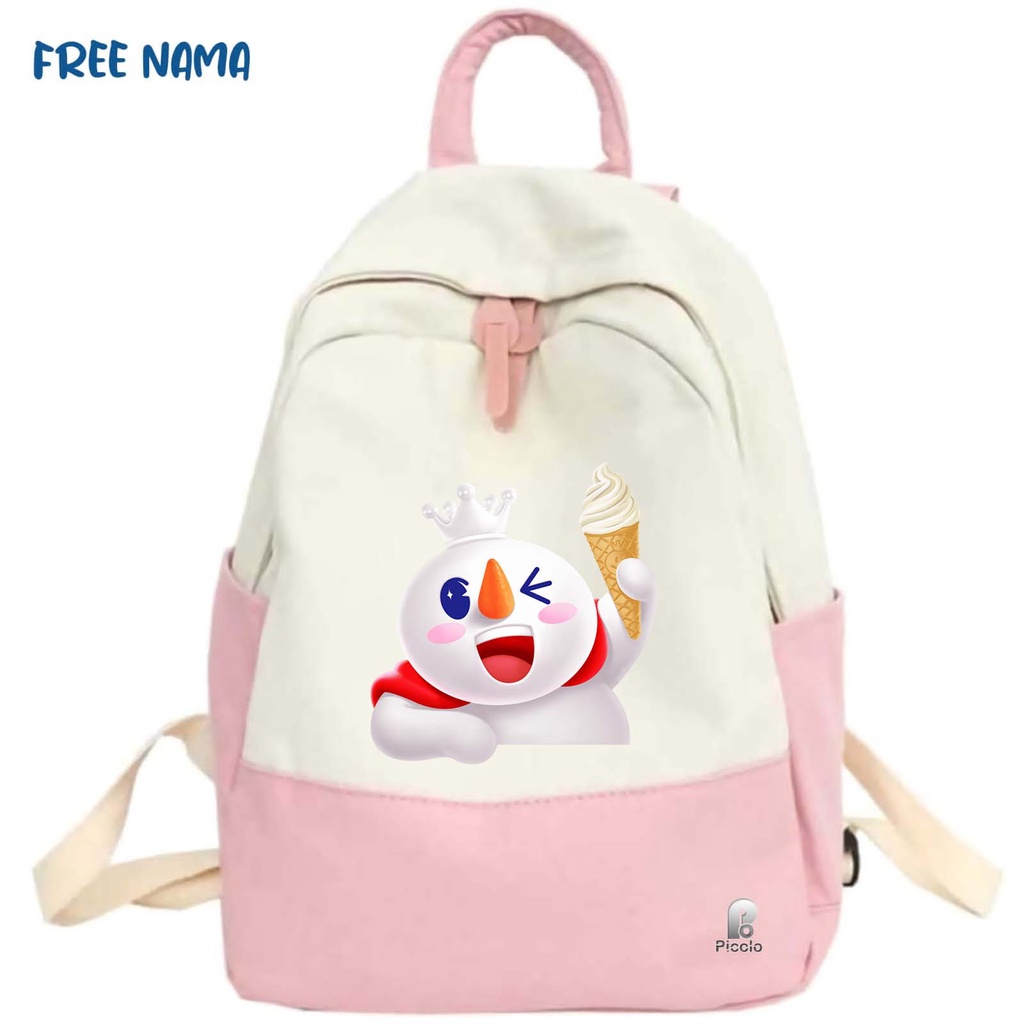 TAS RANSEL BACKPACK ANAK SEKOLAH MOTIF LOGO/MASKOT MIXUE UNISEX (FREE NAMA)