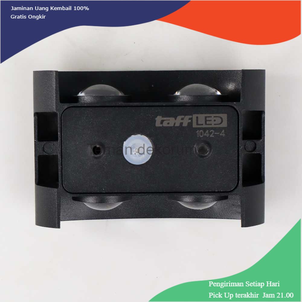 TD - LMP TaffLED Lampu Dinding Hias Outdoor Aluminium IP66 4W 4 LED Tri-color - 1042-4