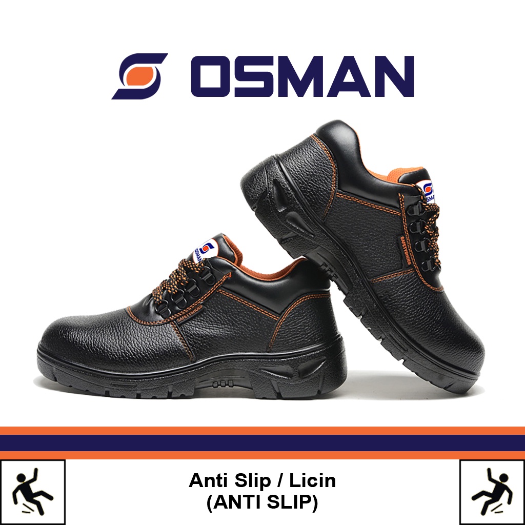 OSMAN Sepatu Safety Shoes Low Cut Sepatu Safety Ujung Besi Tipe OS-902