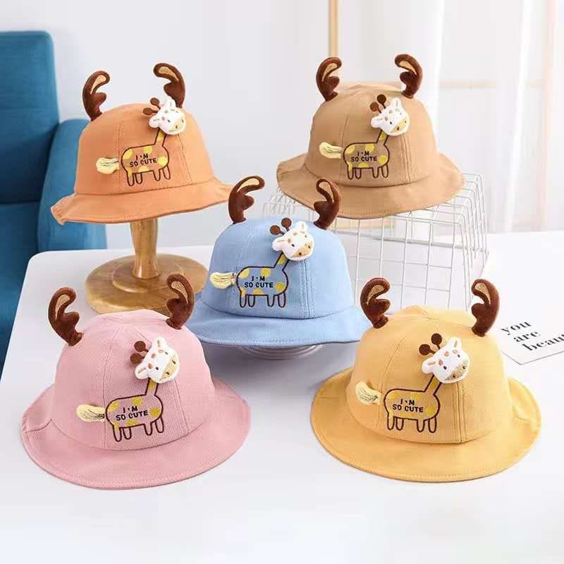 Topi Bucket Bayi 3D Bucket Horn / Shy Moo / Topi Little Bear / Lucky 0 - 2 Tahun CBKS VC