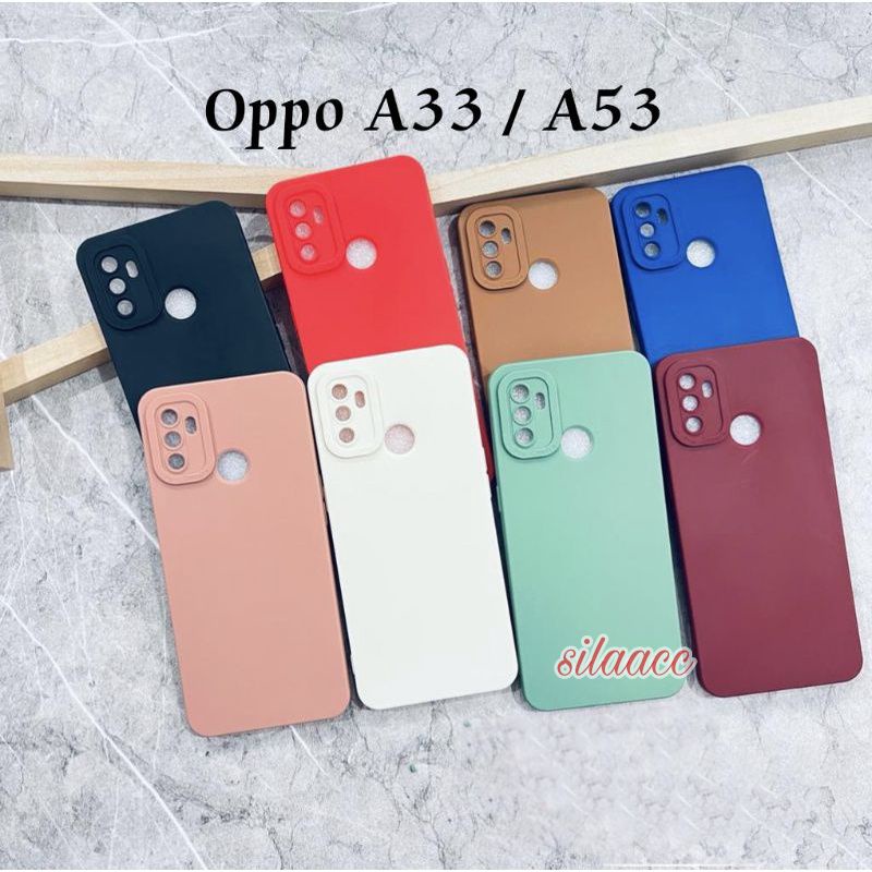 SLICON/CASE OPPO A53/A33 NEW SOFCASE MACARON PROCAMERA PELINDUNG CAMERA TERBARU