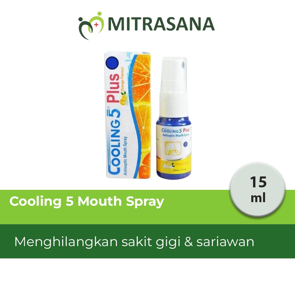 Cooling 5 Mouth Spray 15 Ml - meredakan sakit tenggorokan &amp; sariawan