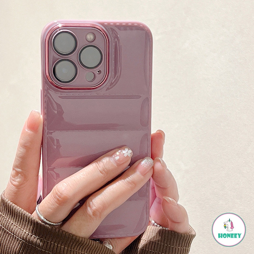 Soft Case Bumper TPU Glossy 3D Warna Macaron Untuk IPhone 14 13 12 11 Pro Max