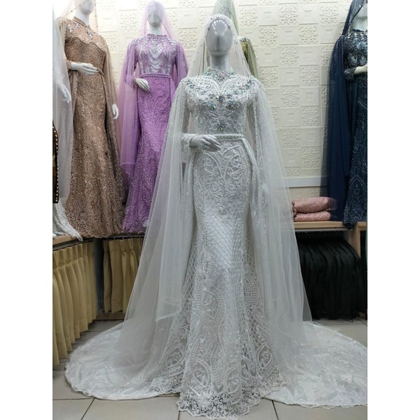 GAUN PENGANTIN BALERO | GAUN JUBAH|BAJU WEDDING BEREKOR | GAUN MEWAH PAYETAN | BAJU PENGANTIN MODERN