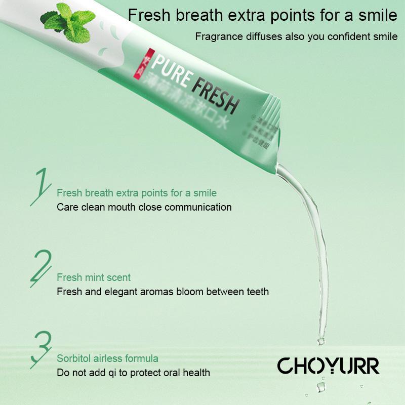 【COD】1 pcs  Mouthwash Obat Kumur Pembersih Gigi Penghilang Bau Mulut Dan Nafas Portabel Sekali Pakai Oral Cleaning Care Perlengkapan Mandi Anti-Bacterial-CH