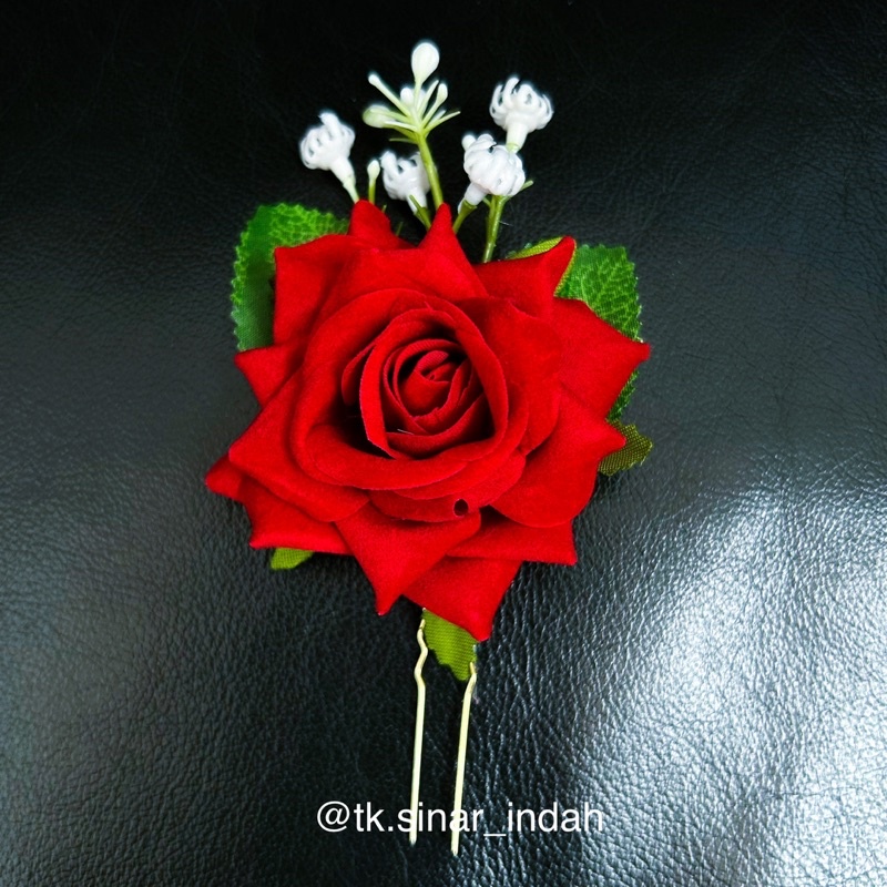 Tusuk Bunga Mawar Bludru Import