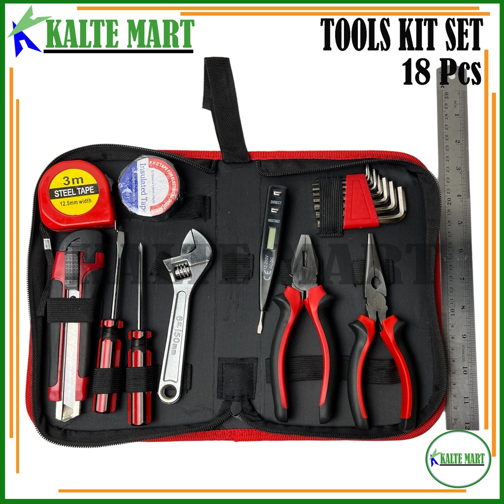 Toolset Pekakas Toolkit Set Pekakas Listrik Hand Tools Set ToolBox Listrik
