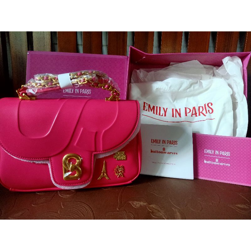 BUTTONSCARVES- NEW EMILY ALMA FLAP BAG MEDIUM-LE ROSE