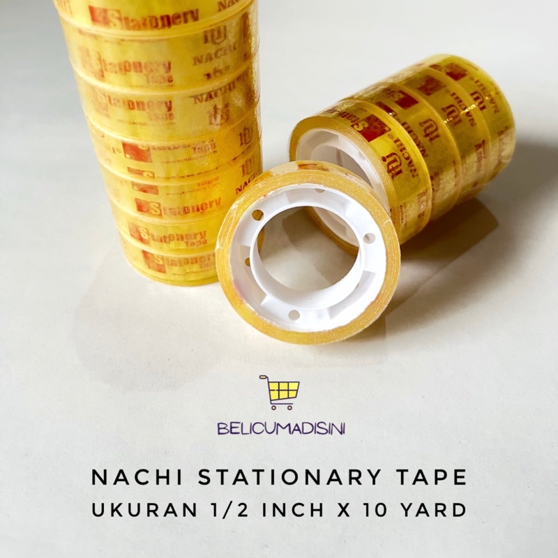 

Solatip / Selotip / Isolasi Bening / Stationery Tape Kecil Nachi 1/2" Inch / 12 MM x 10 Yard