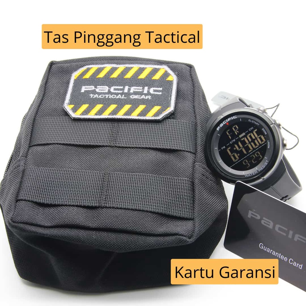 BEST SELLER JAM TANGAN PASIFIC ORIGINAL A140 PRIA DIGITAL TALI RUBBER BODY BULAT DM 4.8CM FREE BOX &amp; BATERAI || JAM TANGAN FASHION PRIA JAM TANGAN COWOK MURAH