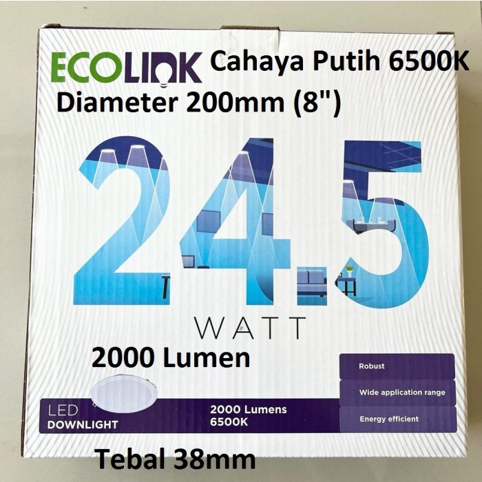 Lampu ECOLINK Downlight Lamp Plafon LED 24,5w-Putih