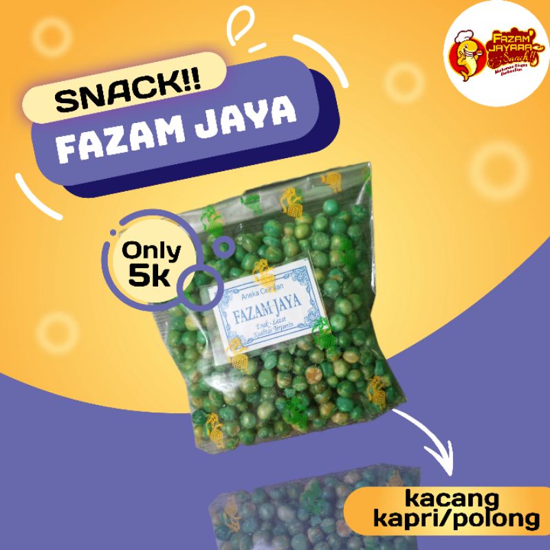 

[Fazam Jayaaa Snack (KACANG KAPRI/POLONG)] Aneka Snack SERBA 5000 //camilan Kacang kapri(polong)//jajanan Kacang kapri(polong)//snack Kacang kapri(polong)//makanan ringan KACANG KAPRI/POLONG