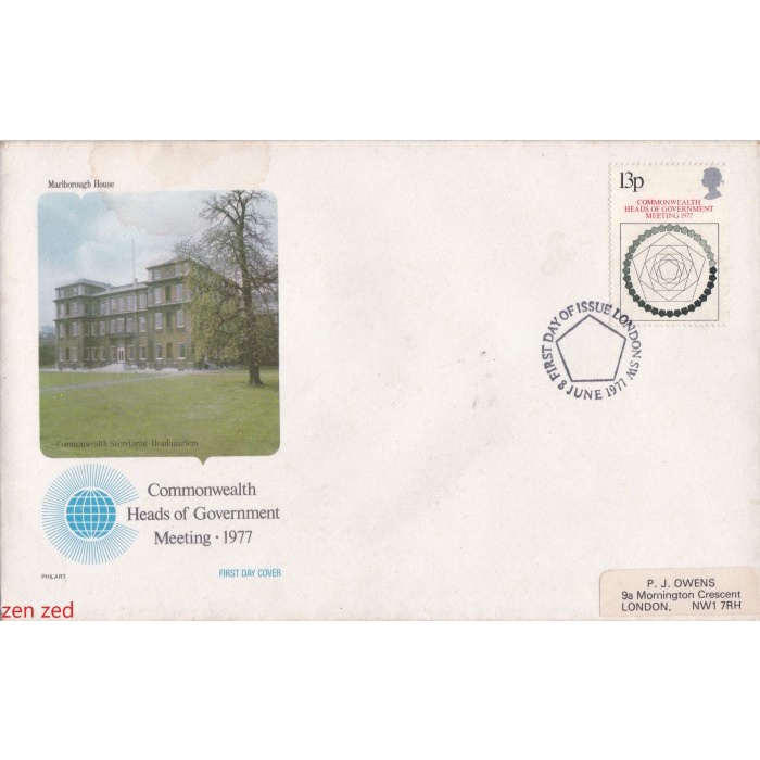 

A822 Prangko Inggris FDC 1977 Conference 1 Pcs