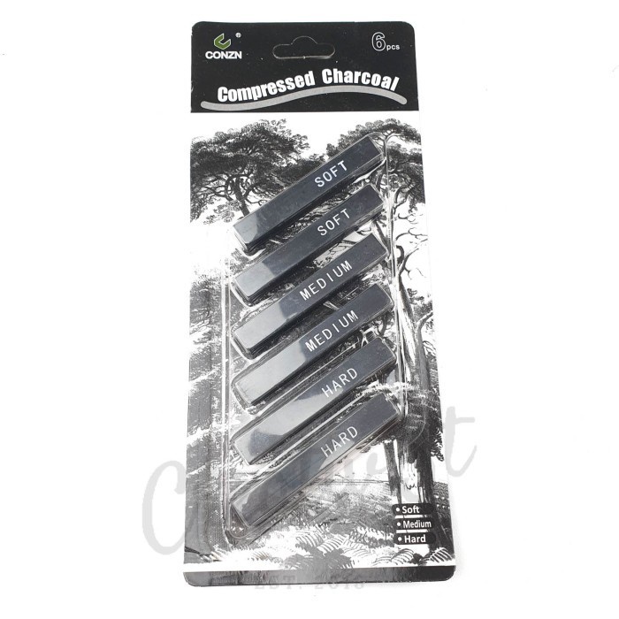 

Charcoal Conzn Compressed Charcoal Set 6 Pcs Drawing Sketching