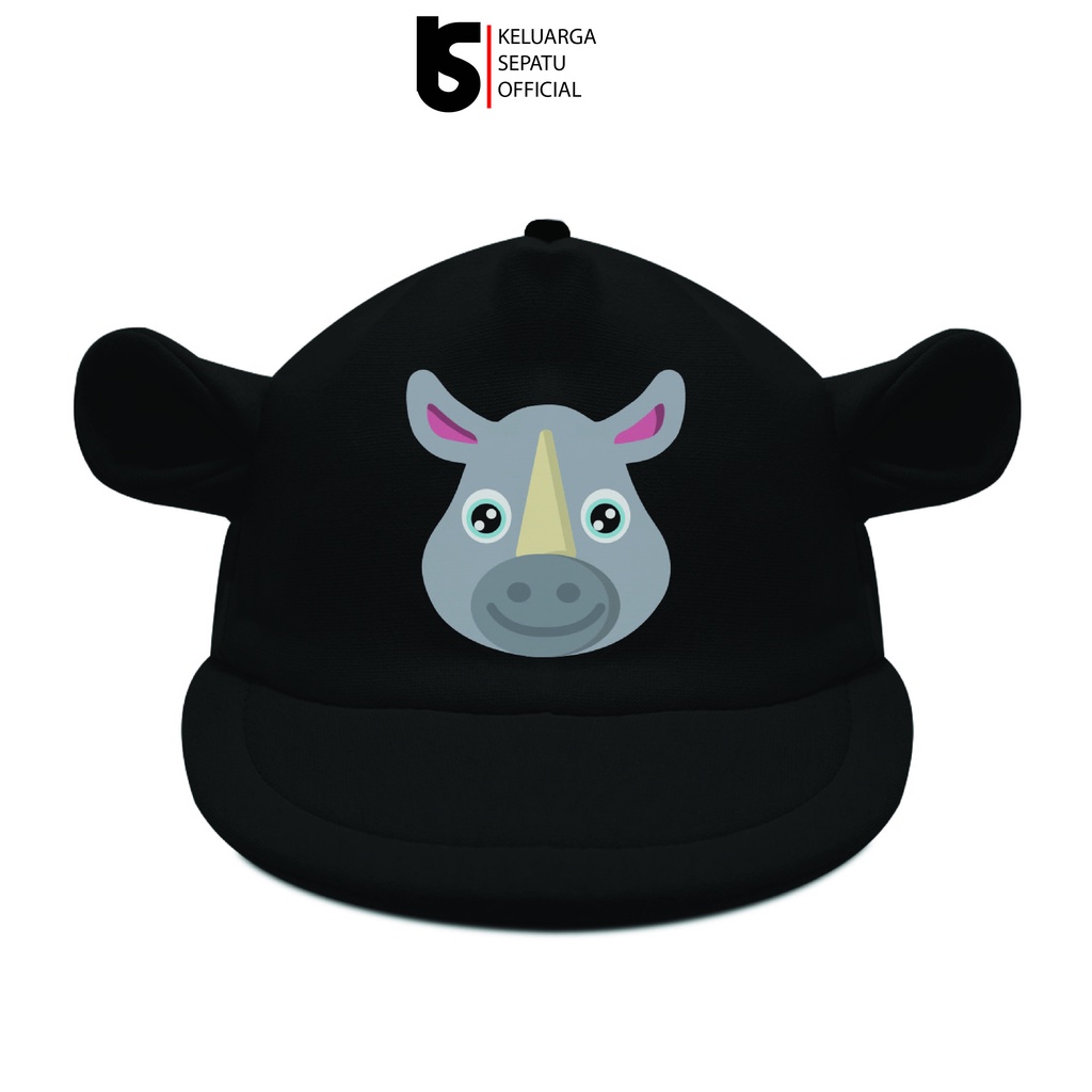 TOPI BAYI LUCU MOTIF KARAKTER HEWAN TOPI BAYI MOTIF BADAK TOPI CEWE COWO LUCU