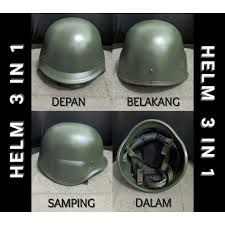 ​Helm Pendidikan TNI Polri Model MICH Pasgt - Helm Tempur Tactical Hijau Army Tebal Berkualitas - Pe
