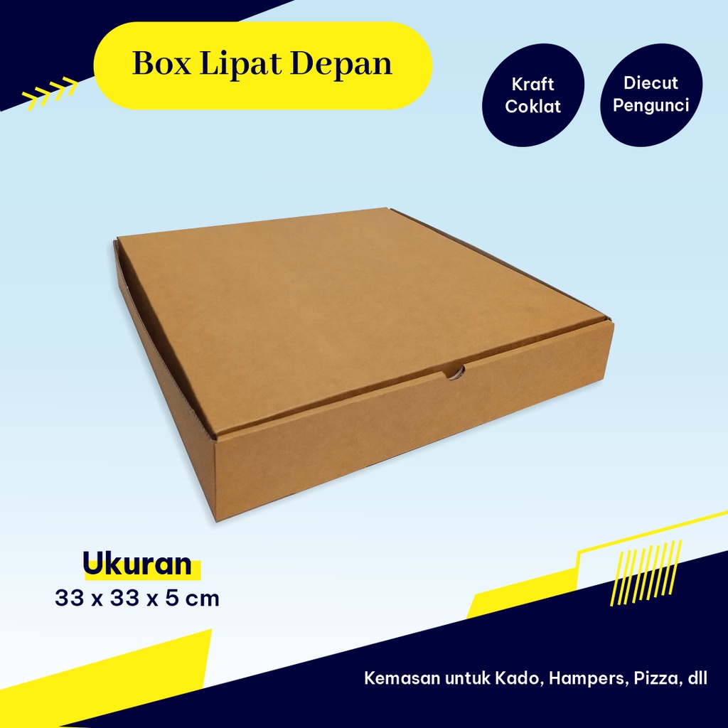 Kardus/Box DC LD 33 x 33 x 5 cm - Box Pizza / Kardus Pizza Loyang 33