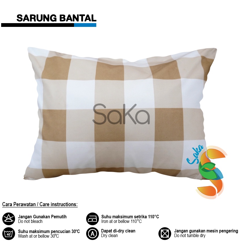 Sarung Bantal Guling Motif Kotak Kotak Aesthetic Minimalis Polos Abu Maroon Putih Navy Coklat