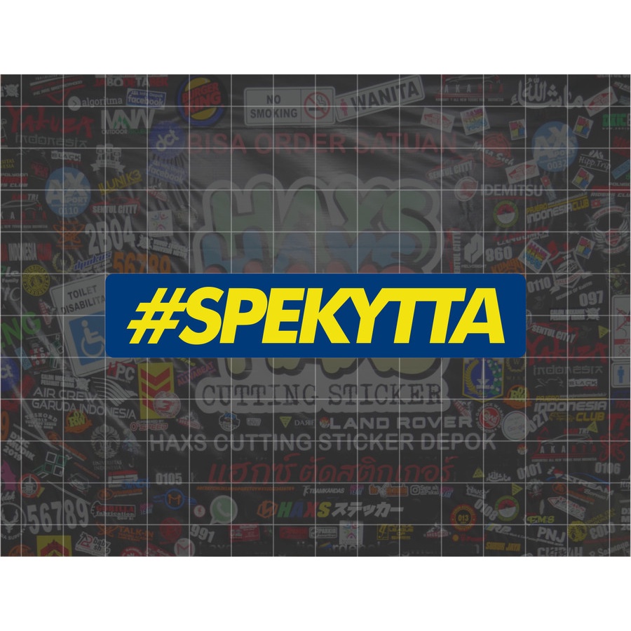 Cutting Sticker SPEKYTTA Ukuran 10 Cm Untuk Motor Mobil