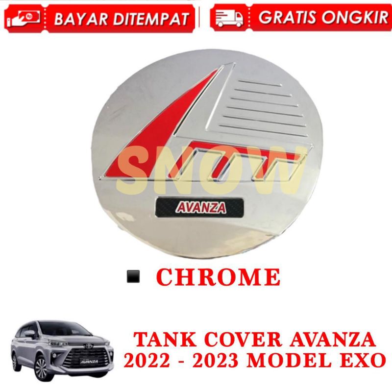 Tank Cover Avanza 2022 2023 Exo Hitam Chrome Carbon