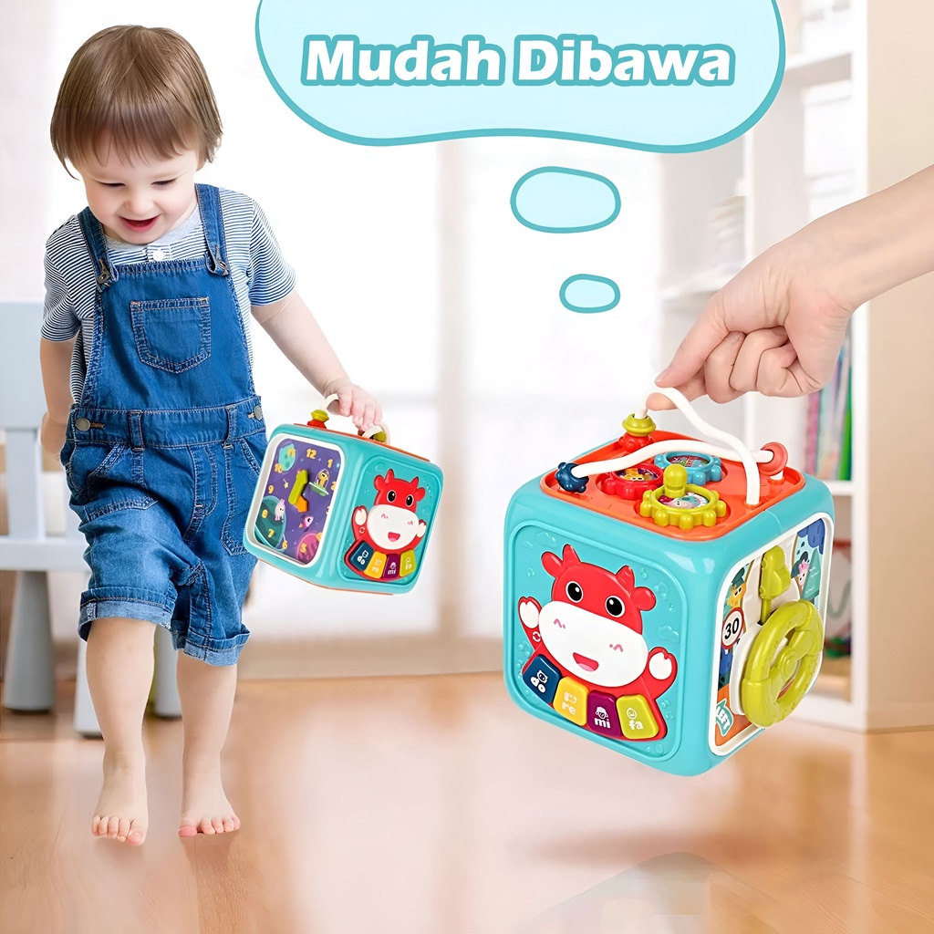 Mainan Montessori Anak 1-2-3 Tahun | Cube Box Mainan Anak Perempuan Kado Ulang Tahun Anak Laki Laki