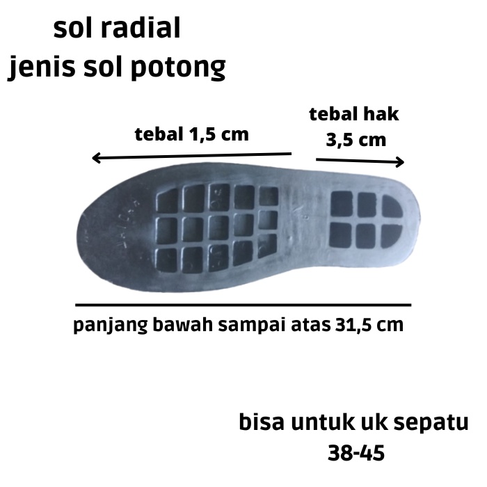 Outsole karet radial.sol sepatu.Alas sepatu.sol sepatu safety Boot Pria.pdl.boots.KING.chetah.gunung. treking.